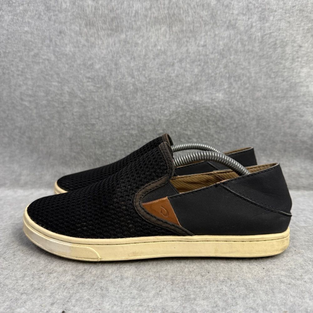 Olukai Womens Shoes Size 7 Pehuea Dark Slip On Low Top Comfort Casual Sneakers